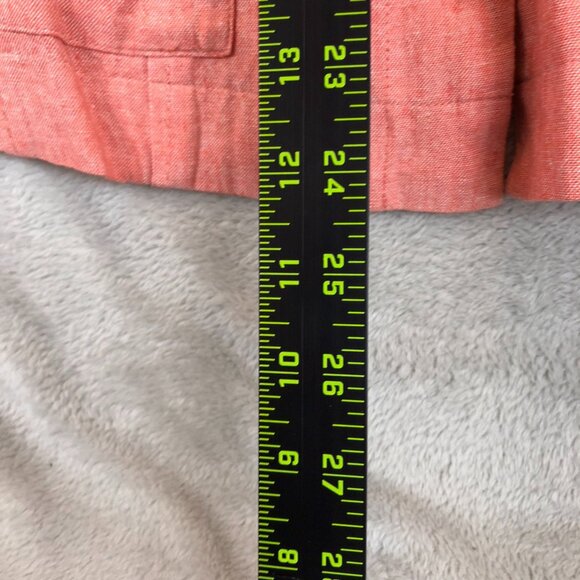 Chadwick's Women’s Blazer Jacket Size 12 Coral Linen Blend 3/4 Sleeve Preppy - Picture 5 of 8